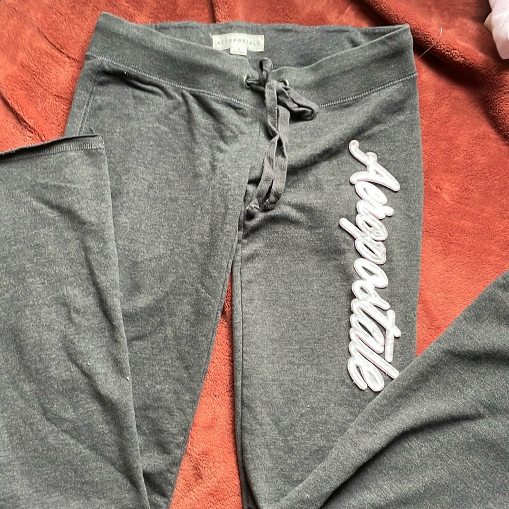 Grey Aeropostale flare sweatpants